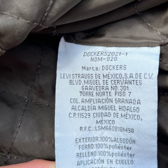 Men's Dockers Jacket Beige Brown Solid XL Chore Work Barn Aviator Utility Cord - Picture 10 of 15